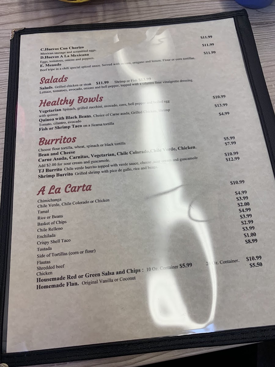 Menu La Esquina Mexican Food-1