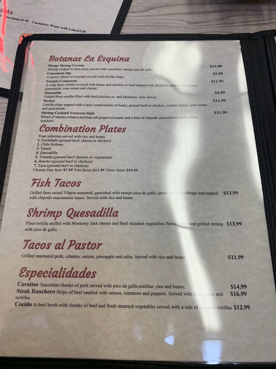 Menu La Esquina Mexican Food-3